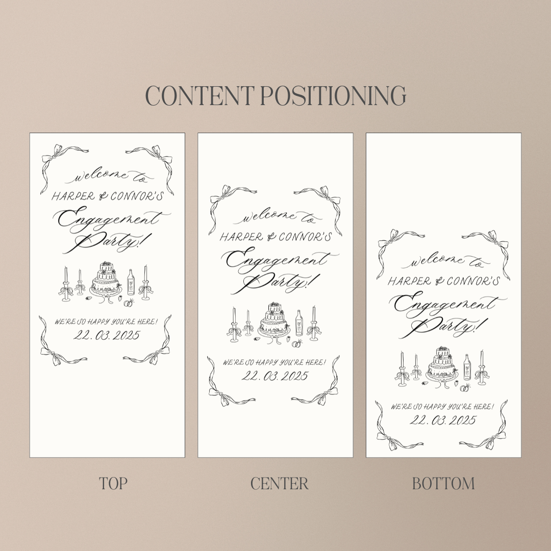 LINEN SIGN | ENGAGEMENT PARTY