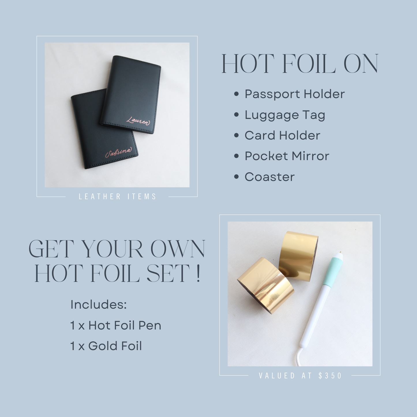 Hot Foil Calligraphy Workshop (Summer Only)