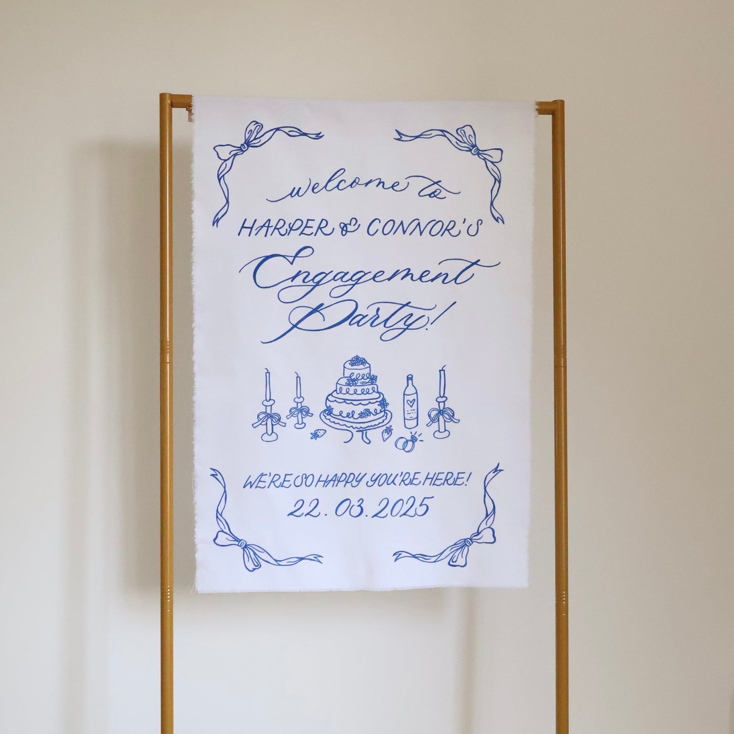 LINEN SIGN | ENGAGEMENT PARTY