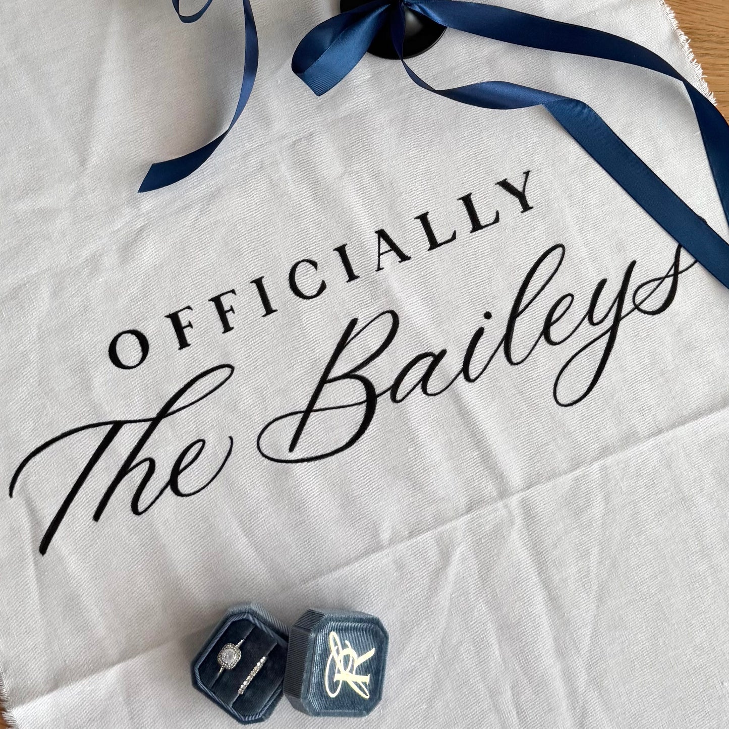 LINEN SIGN | OFFICIALLY THE (LAST NAME)