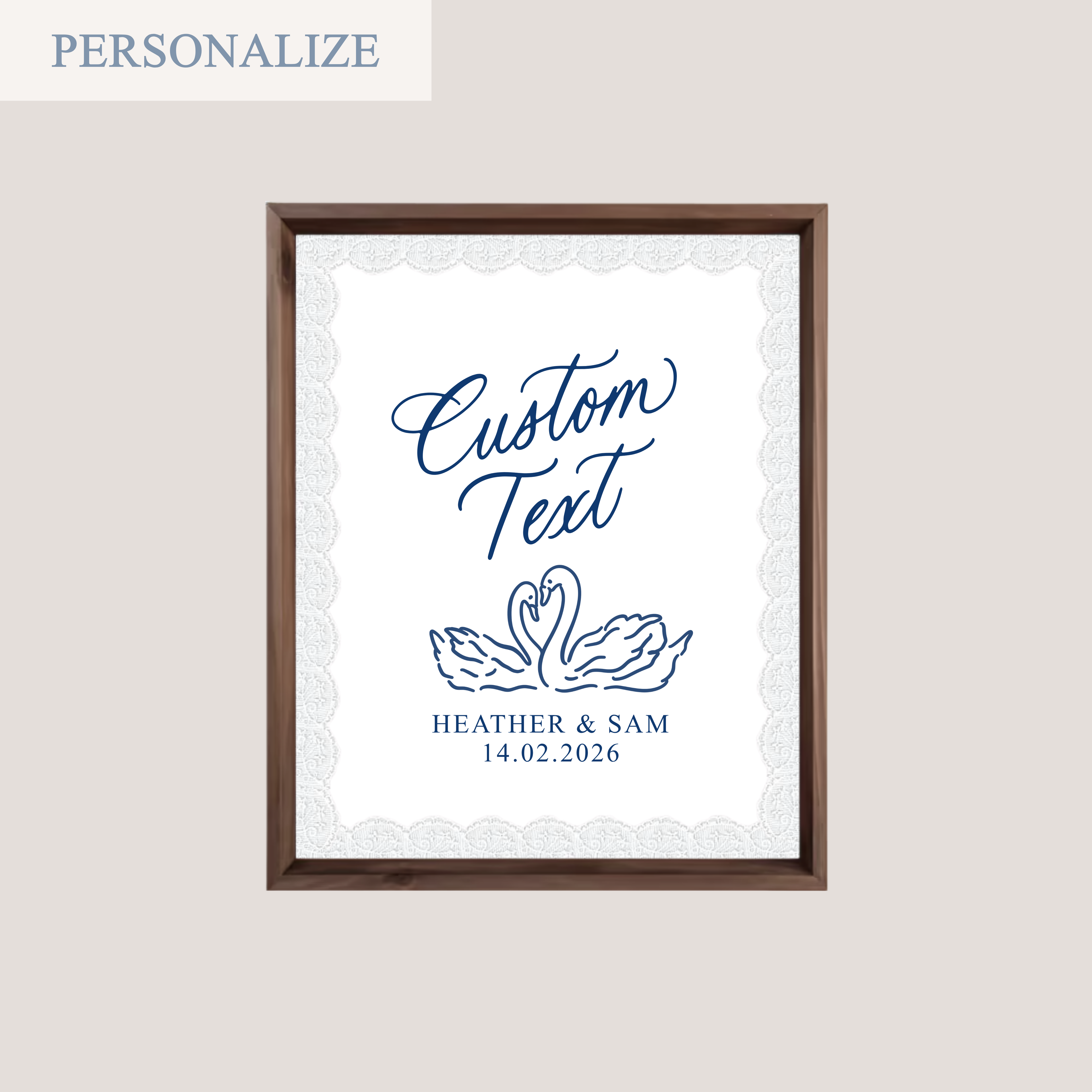 CUSTOM TEXT (RECTANGLE FRAME)