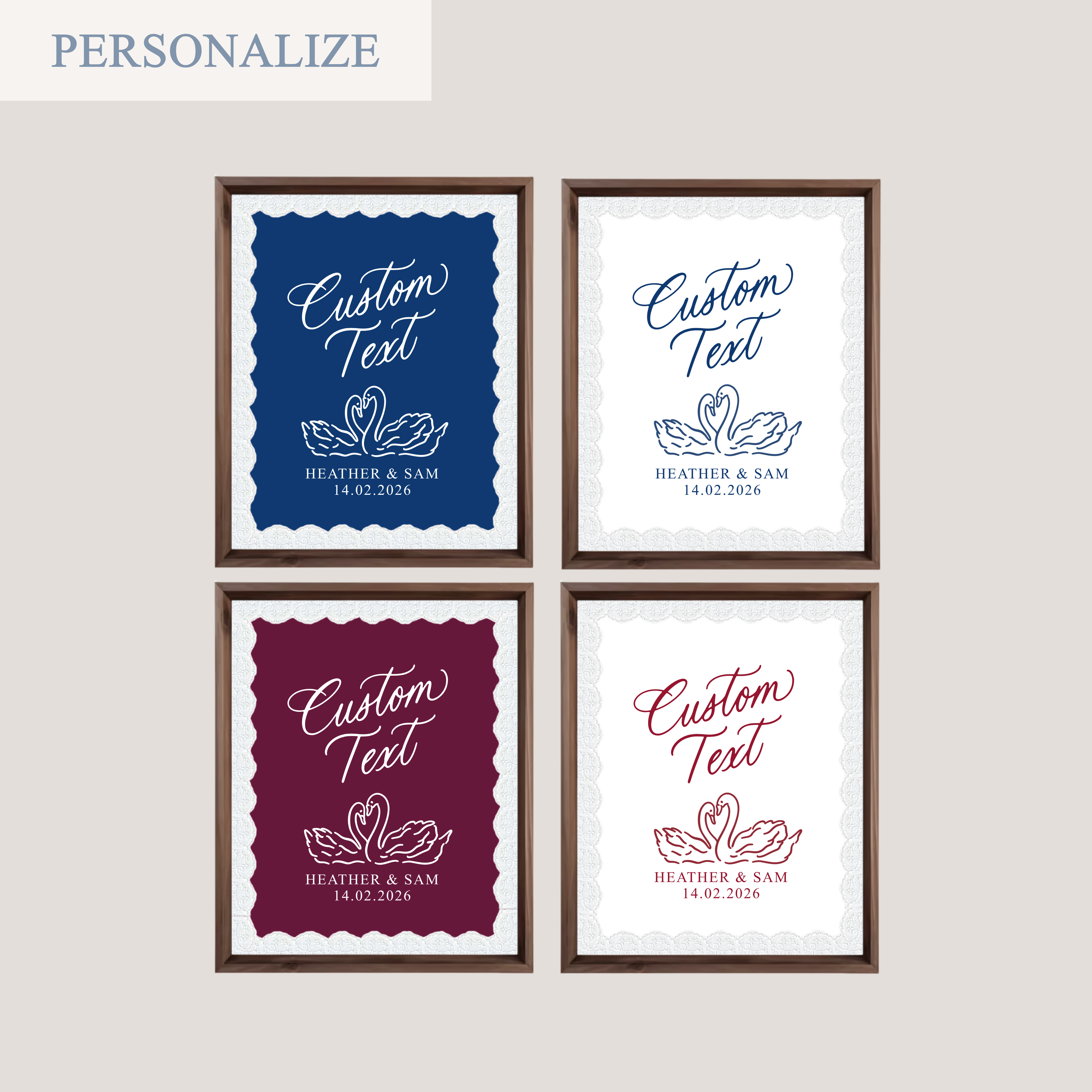 CUSTOM TEXT (RECTANGLE FRAME)