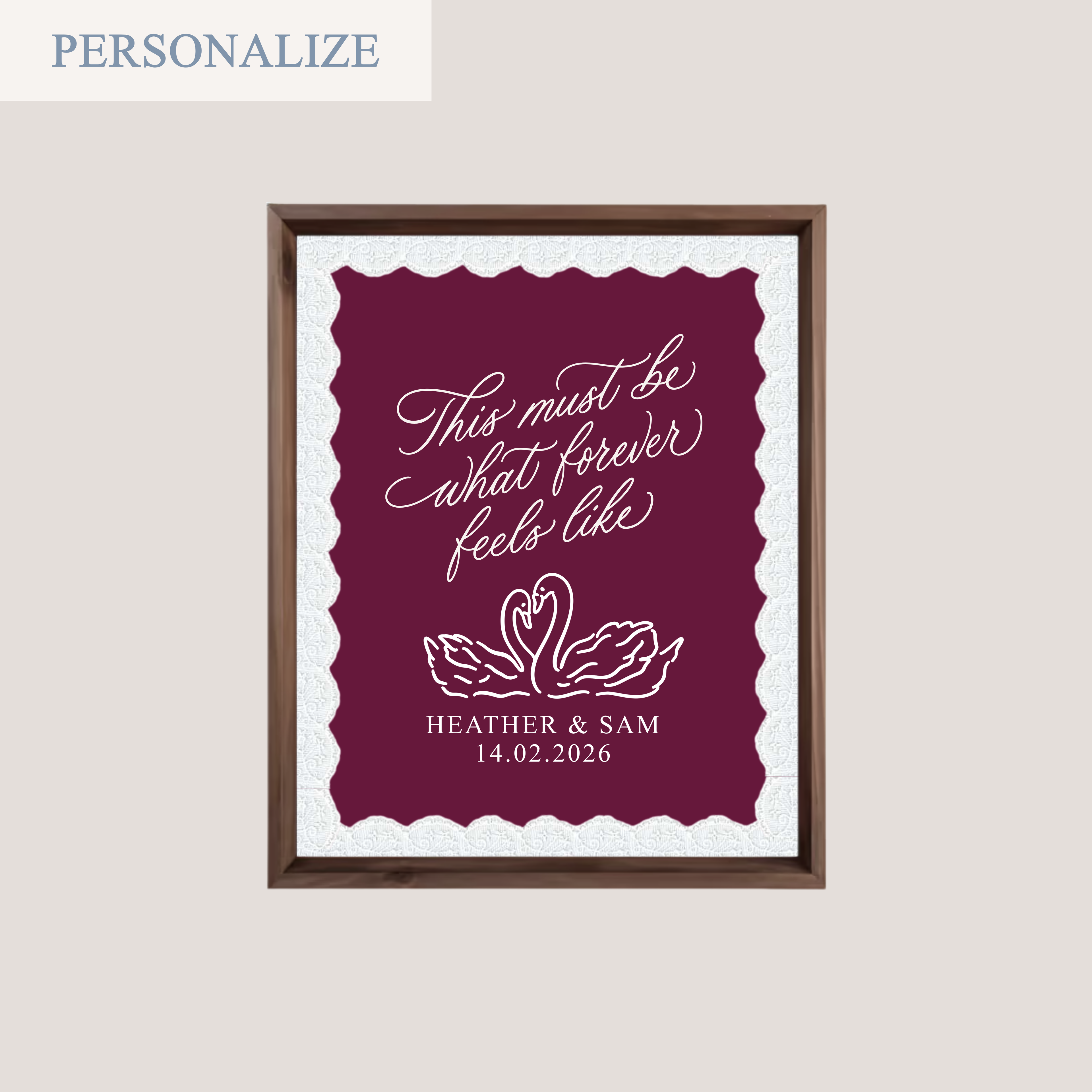 'THIS MUST BE WHAT FOREVER FEELS LIKE' (RECTANGLE FRAME)