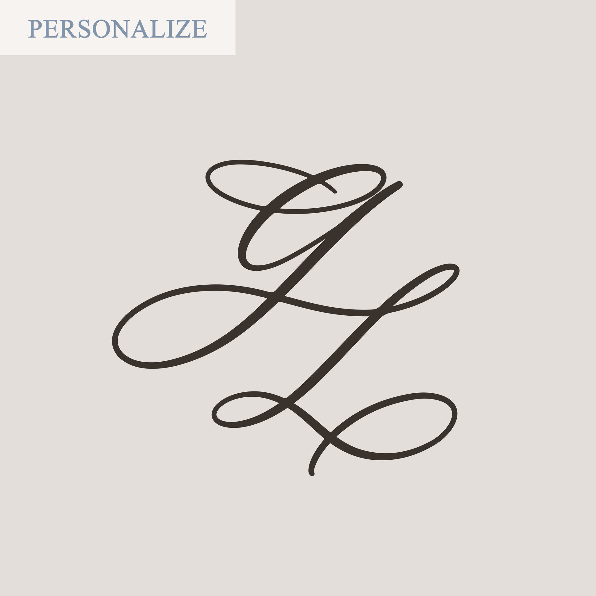 WEDDING MONOGRAM LOGO (FLOURISHED)