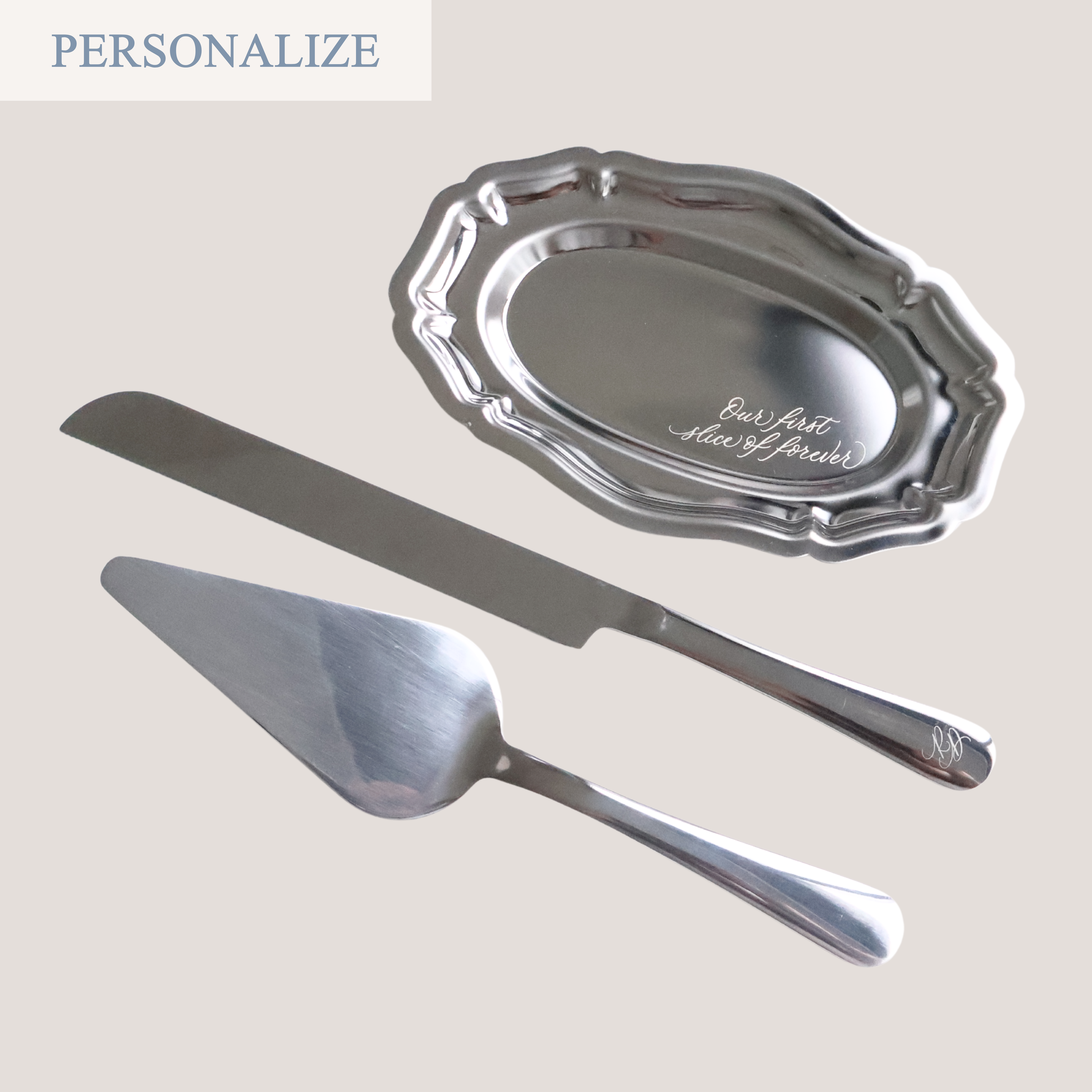 CAKE SERVER & DESSERT PLATE SET