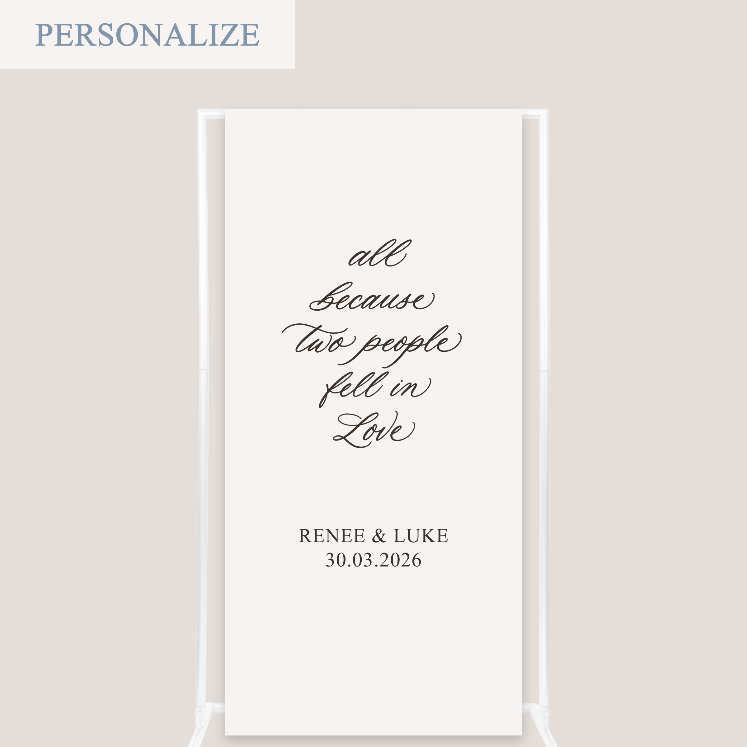 CUSTOM QUOTE LINEN SIGN