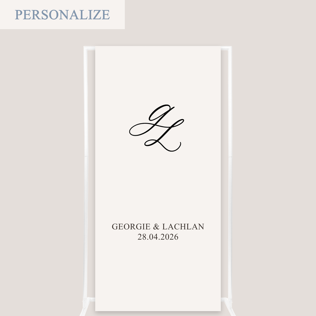 MINIMAL MONOGRAM LINEN SIGN