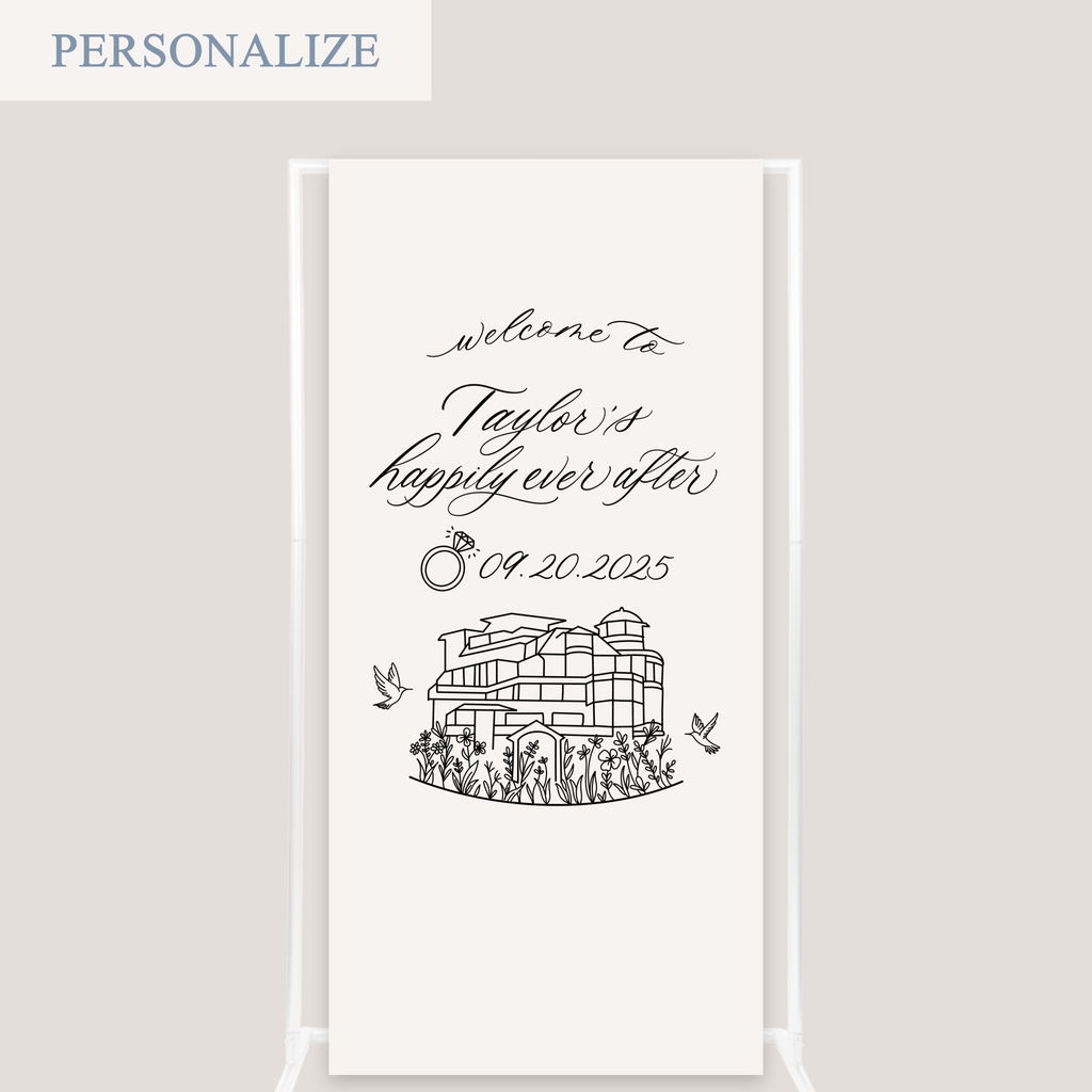 VENUE ILLUSTRATION LINEN SIGN
