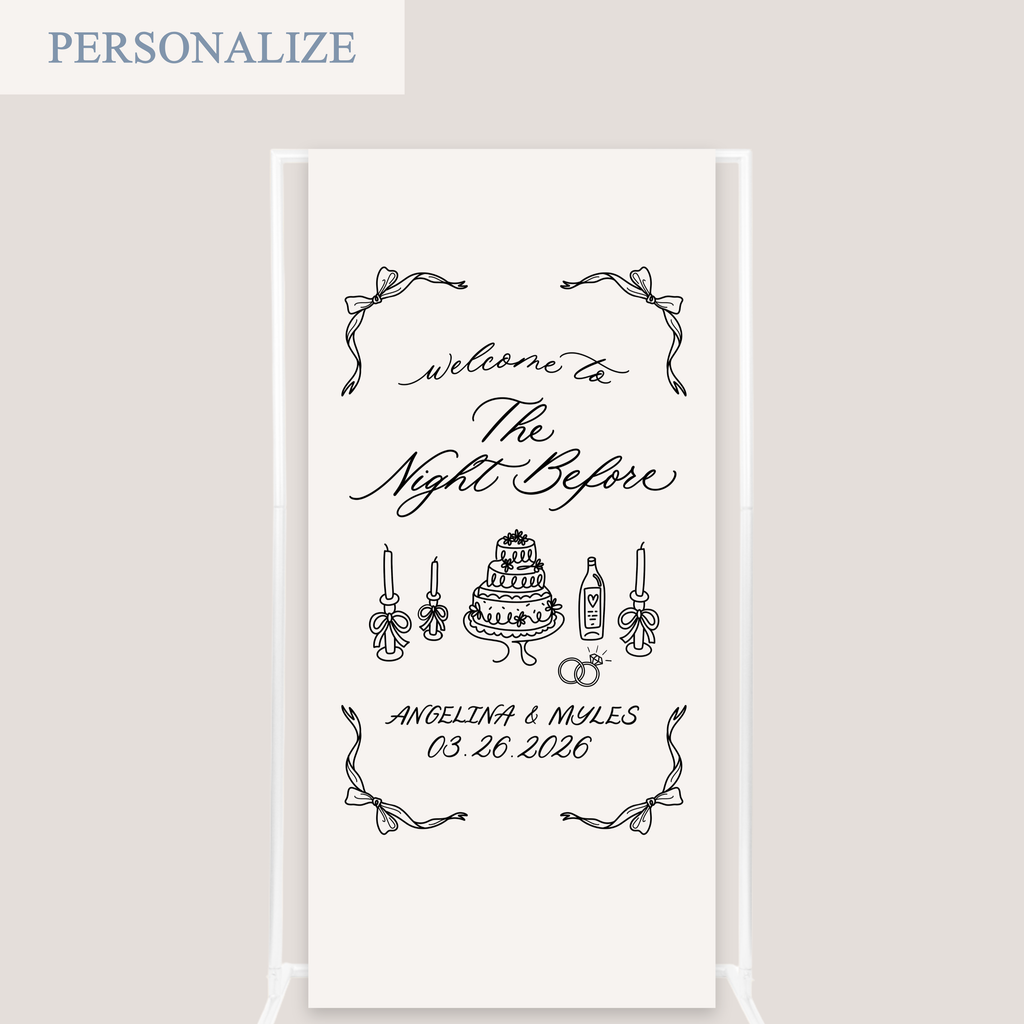 THE NIGHT BEFORE LINEN SIGN