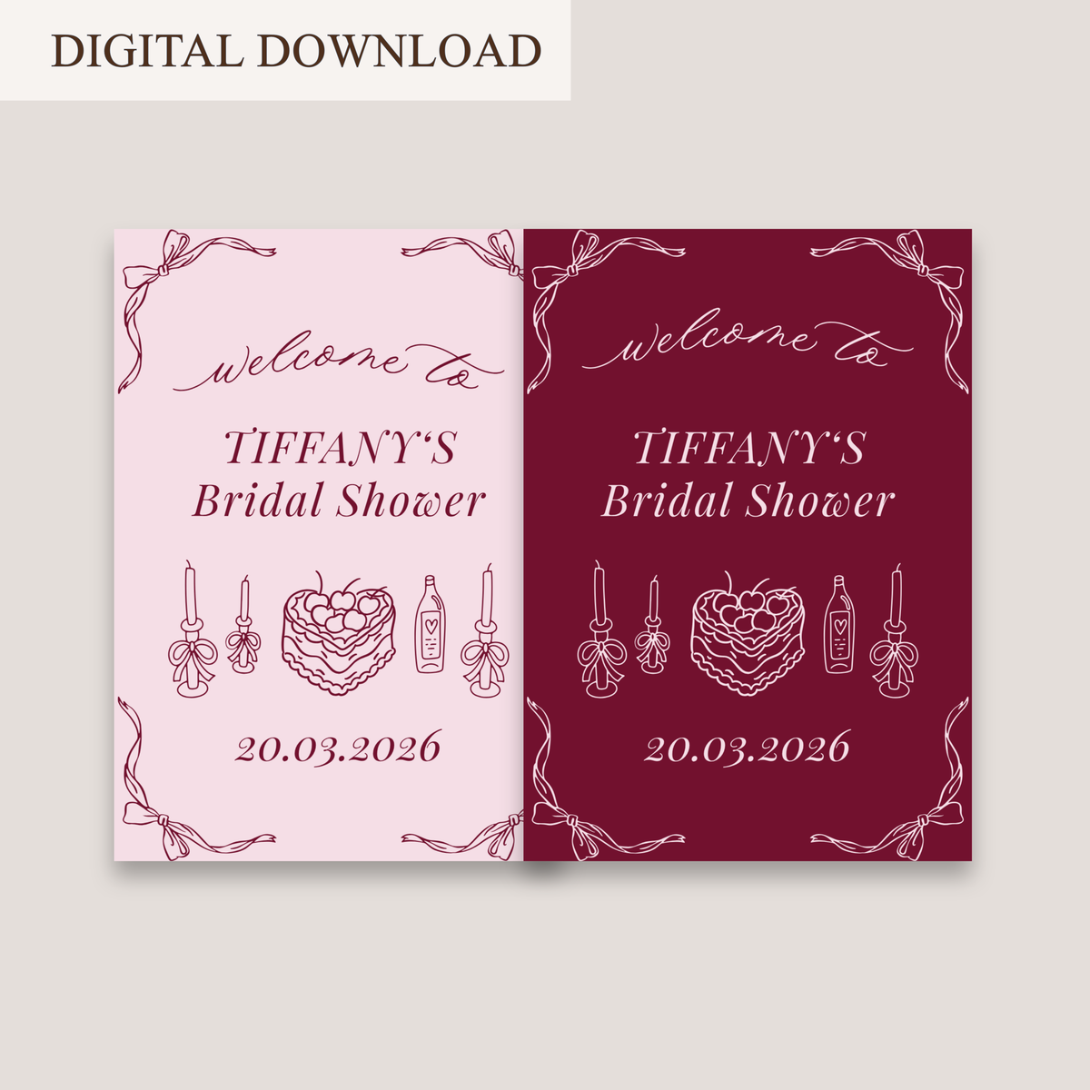 CUPID'S CALLING WELCOME SIGN DIGITAL DOWNLOAD