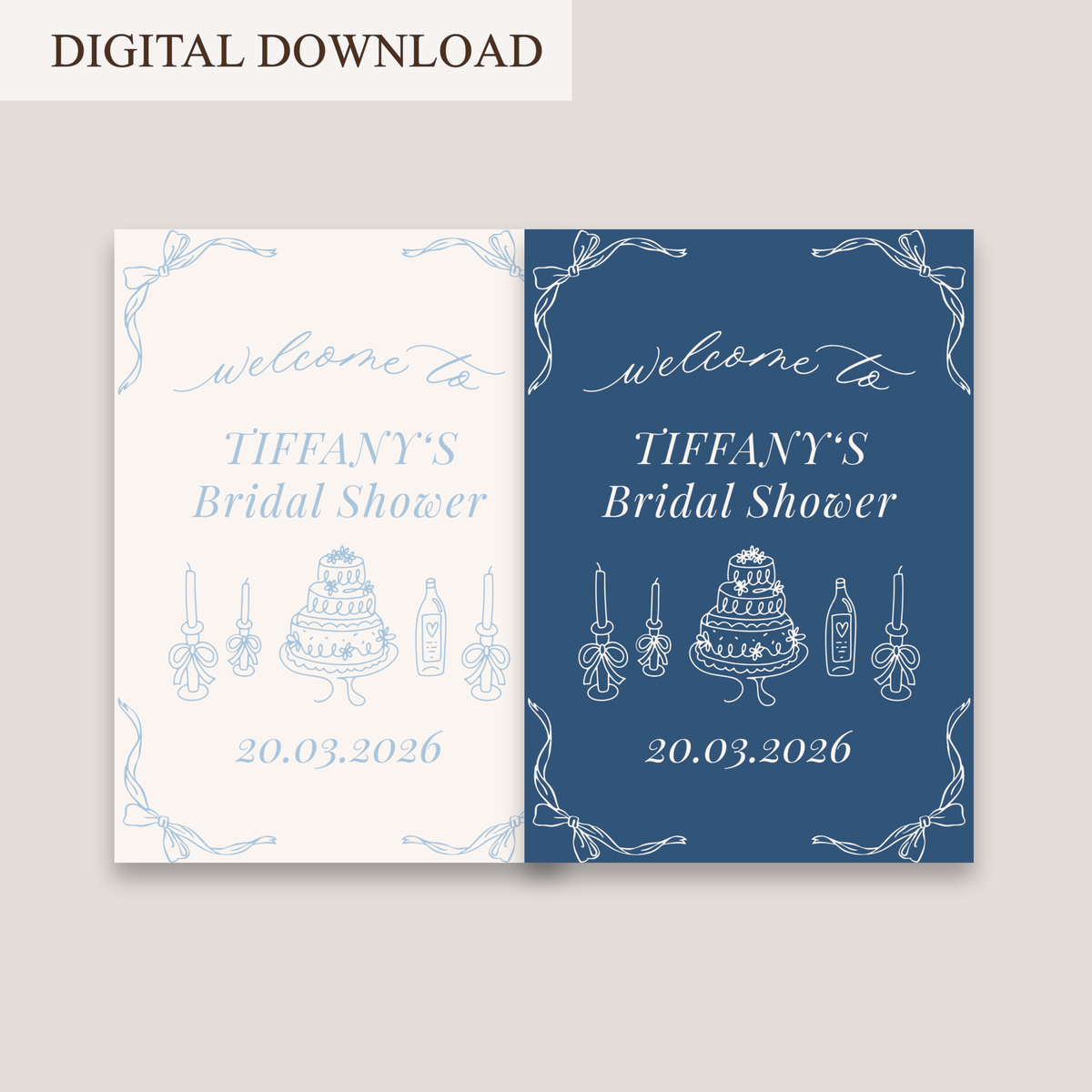 SWAN SOIREE WELCOME SIGN DIGITAL DOWNLOAD
