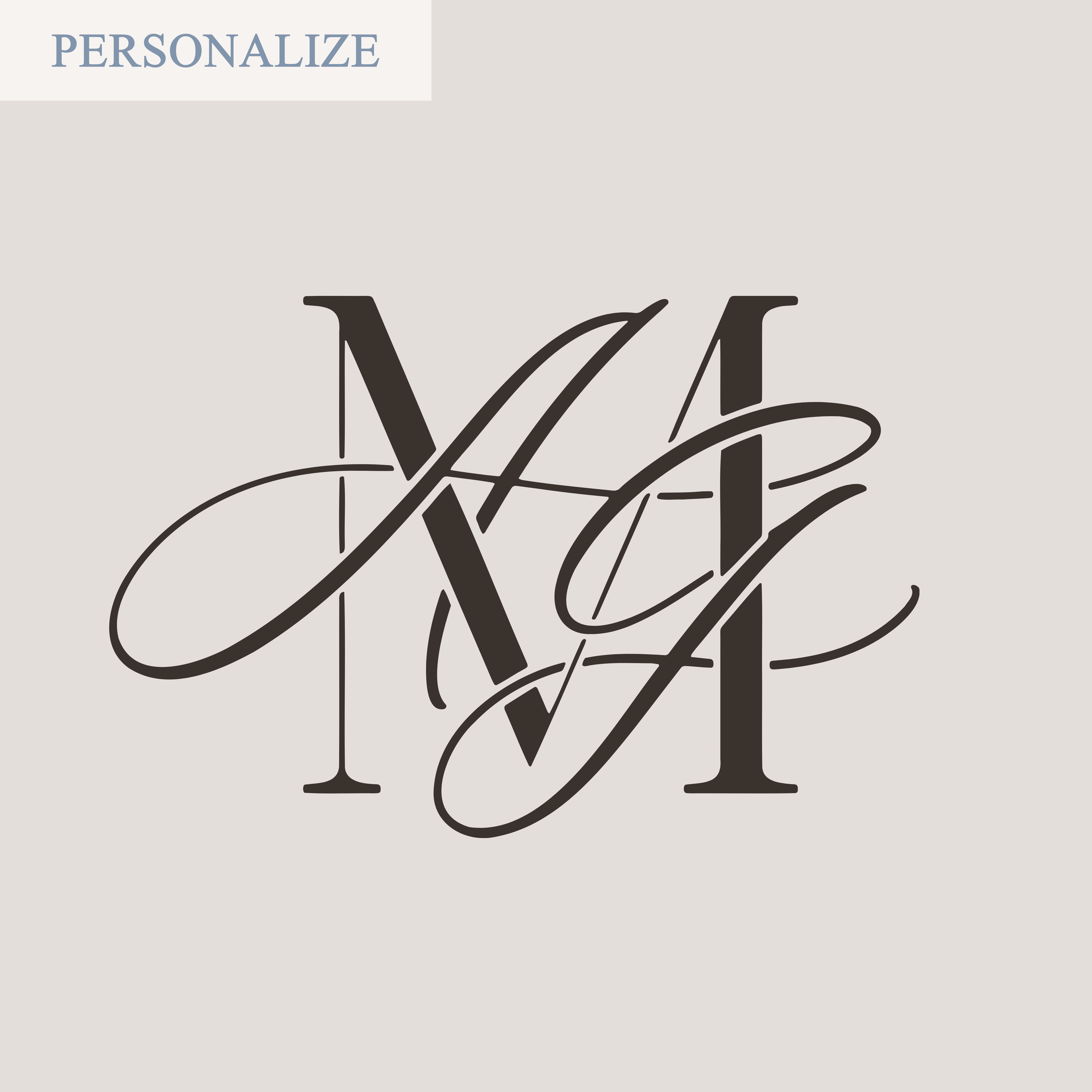 WEDDING MONOGRAM LOGO (3 INITIALS)