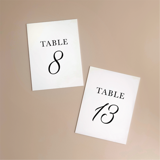 TABLE NUMBER I