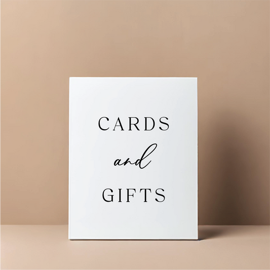 TABLE SIGN | CARDS AND GIFTS I