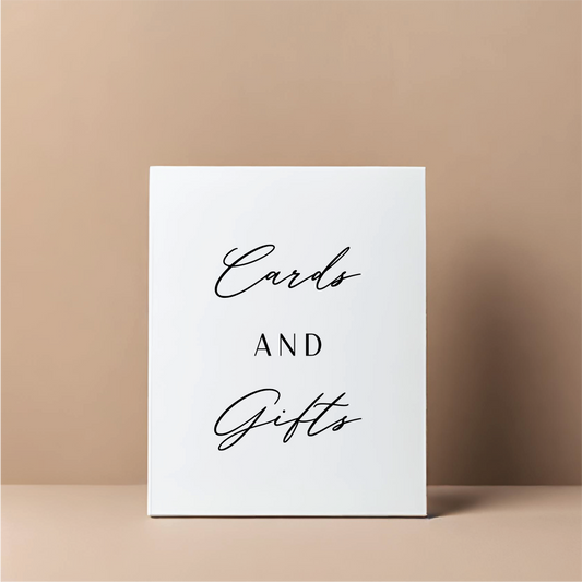 TABLE SIGN | CARDS AND GIFTS II