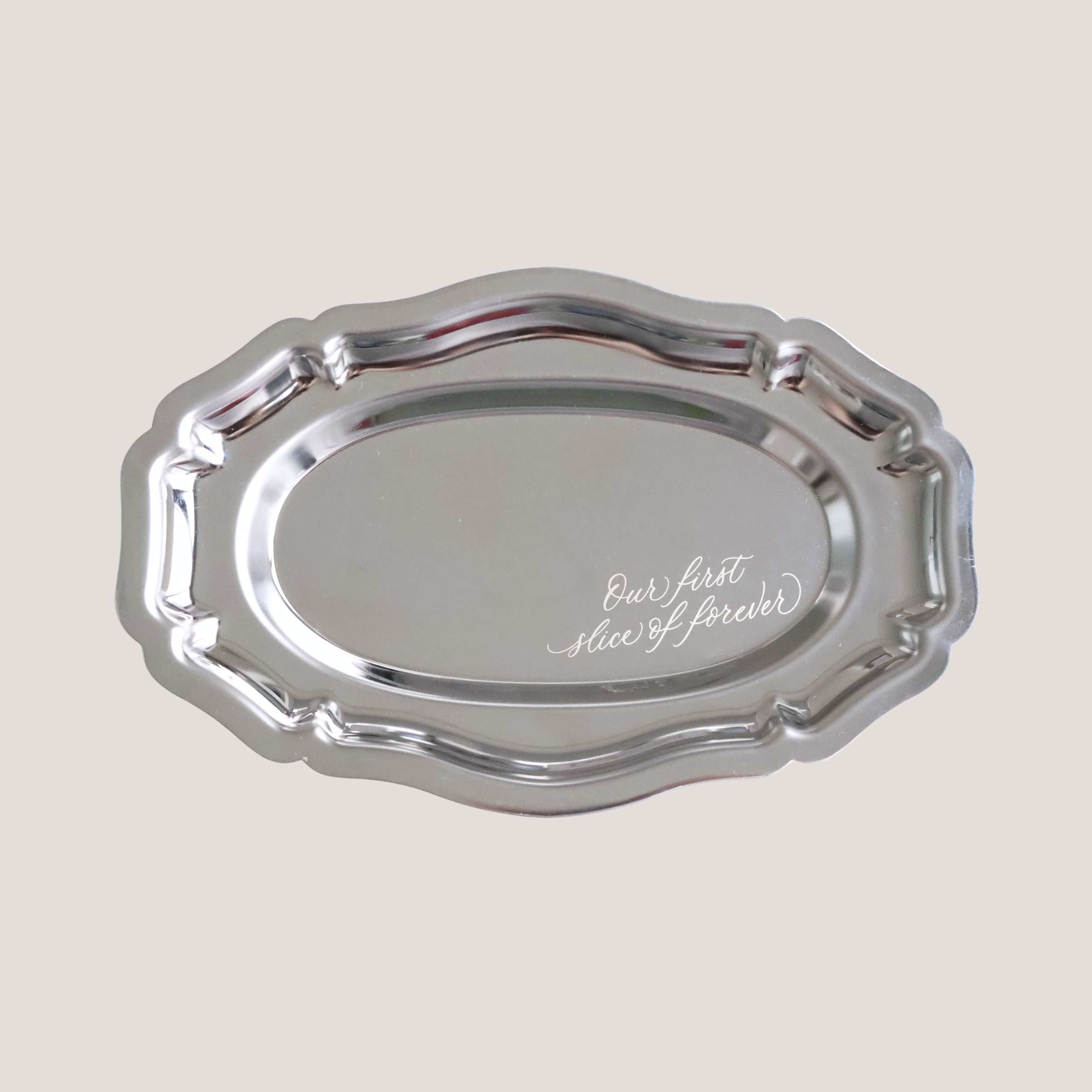 'OUR FIRST SLICE OF FOREVER' DESSERT PLATE