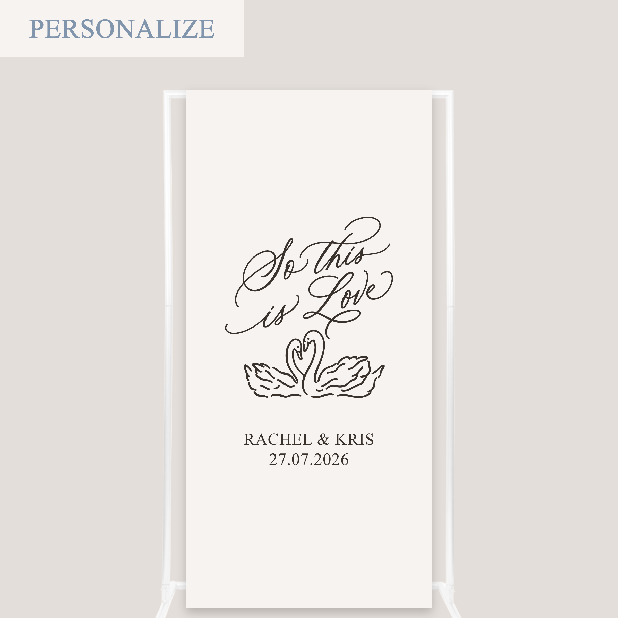 'SO THIS IS LOVE' LINEN SIGN
